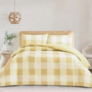 Morgan and Reid Gingham Yellow Comforter Set by null, a Quilts & Bedspreads for sale on Style Sourcebook