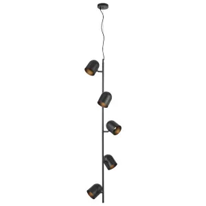 Telbix Turin 5 Light Pendant Black by Telbix, a Pendant Lighting for sale on Style Sourcebook