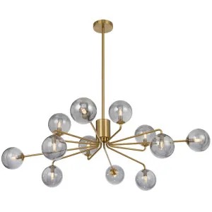 Telbix Felton 12 Light Pendant Antique Gold and Smoke by Telbix, a Pendant Lighting for sale on Style Sourcebook