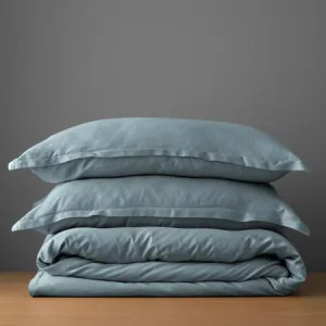 Canningvale Lustro Bamboo Quilt Cover Set - Sea Mist, Queen, Bamboo by Canningvale, a Sheets for sale on Style Sourcebook