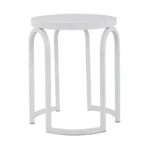 Ex Display - Hardin Oak Side Table - Full White by Interior Secrets - AfterPay Available by Interior Secrets, a Side Table for sale on Style Sourcebook