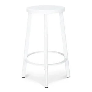 Ex Display - James 65cm Timber Seat Bar Stool - White by Interior Secrets - AfterPay Available by Interior Secrets, a Bar Stools for sale on Style Sourcebook