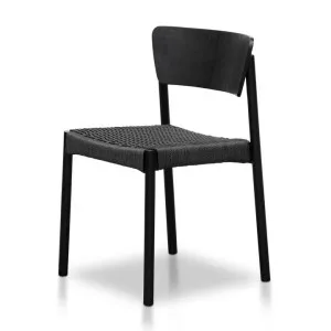 Ex Display - Filiberto Rope Seat Dining Chair - Black by Interior Secrets - AfterPay Available by Interior Secrets, a Dining Chairs for sale on Style Sourcebook