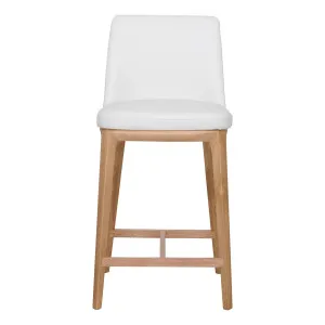 Hayes Bar Chair in Leather White / Clear by OzDesignFurniture, a Bar Stools for sale on Style Sourcebook