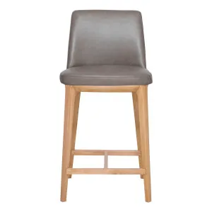 Hayes Bar Chair in Alpine Leather Grey / Clear by OzDesignFurniture, a Bar Stools for sale on Style Sourcebook