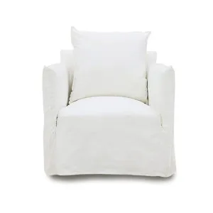 Como Rocker Swivel Chair Linen Pure White by James Lane, a Chairs for sale on Style Sourcebook