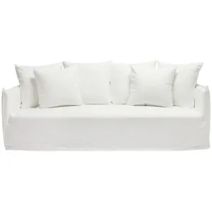 Como Linen Sofa Pure White - 3 Seater by James Lane, a Sofas for sale on Style Sourcebook