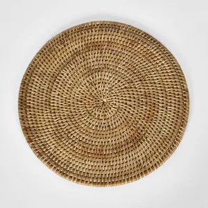 Paume Rattan Round Placemat Natural by Florabelle Living, a Placemats for sale on Style Sourcebook