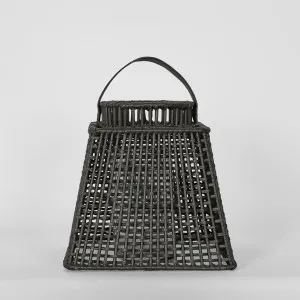 Eden Rattan Lantern Square Small Black by Florabelle Living, a Lanterns for sale on Style Sourcebook