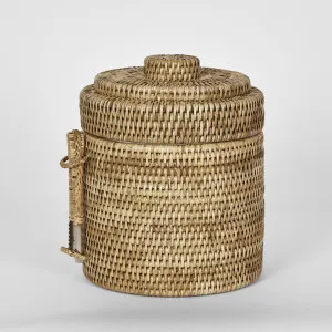 Paume Rattan Ice Bucket w Tong Natural by Florabelle Living, a Barware for sale on Style Sourcebook