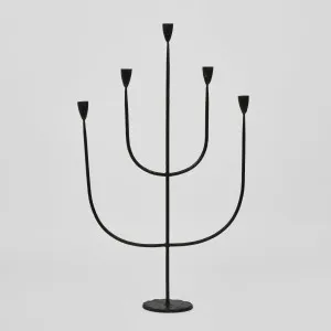 Joshua Candle Stand Black by Florabelle Living, a Lanterns for sale on Style Sourcebook