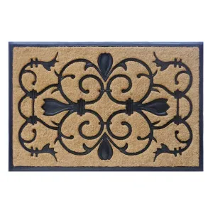 Baroque Coir & Rubber Doormat Large 60x90 by Florabelle Living, a Doormats for sale on Style Sourcebook