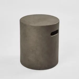 Leno Drum Stool Grey by Florabelle Living, a Stools for sale on Style Sourcebook