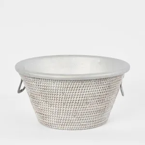 Paume Rattan Drinks Cooler White Wash by Florabelle Living, a Barware for sale on Style Sourcebook