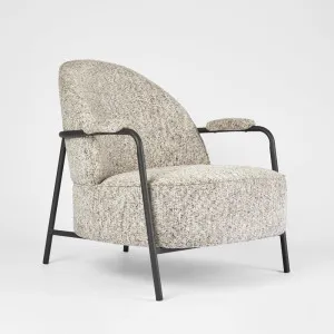 Bon Armchair Black/Grey Fabric by Florabelle Living, a Chairs for sale on Style Sourcebook