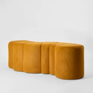 Ridge Bench Ottoman Mustard by Florabelle Living, a Stools for sale on Style Sourcebook