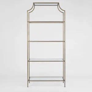 Palladium Brass Iron & Glass Shelves by Florabelle Living, a Wall Shelves & Hooks for sale on Style Sourcebook