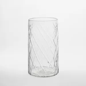 Asscher Hand Cut Cylinder Vase LGE by Florabelle Living, a Vases & Jars for sale on Style Sourcebook