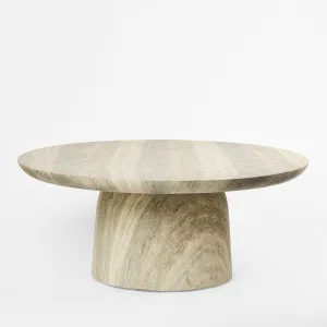 Parisi Round Coffee Table Grey Travertine Look - Outdoor by Florabelle Living, a Coffee Table for sale on Style Sourcebook