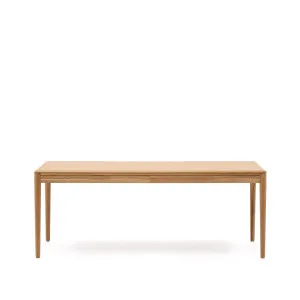 Lenon extendable table in natural FSC Mix Credit solid oak wood and veneer 200(280)x90 by Kave Home, a Dining Tables for sale on Style Sourcebook