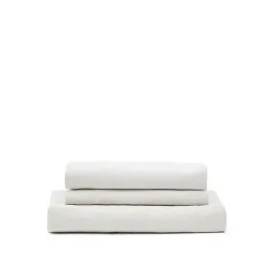 Nora 4-seater sofa cover in ecru linen and cotton by Kave Home, a Sofas for sale on Style Sourcebook