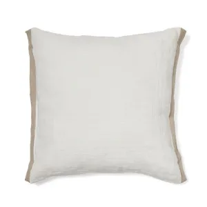 Suerta white and beige cushion cover, 100% linen, 50 x 50 cm by Kave Home, a Cushions, Decorative Pillows for sale on Style Sourcebook