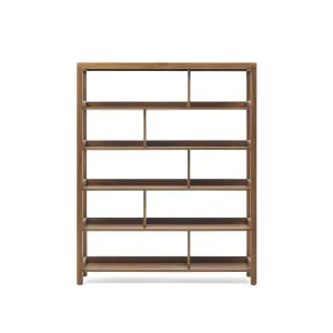 Sashi shelving unit made in solid teak wood 150 x 185 cm by Kave Home, a Bookcases for sale on Style Sourcebook