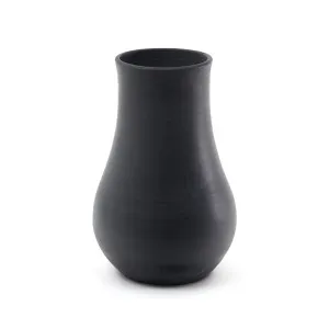 Silaia terracotta vase in a black finish 34 cm by Kave Home, a Garden Decor for sale on Style Sourcebook