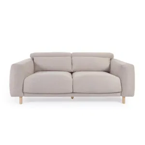 Singa 3 seater sofa with reclining headrest and extendable seat in beige 215 cm FSC Mix Credit by Kave Home, a Sofas for sale on Style Sourcebook