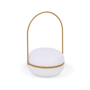 Tea table lamp in polythene and metal with mustard finish by Kave Home, a Outdoor Lighting for sale on Style Sourcebook