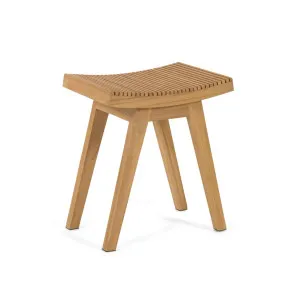 Vicentina solid teak footrest by Kave Home, a Stools for sale on Style Sourcebook