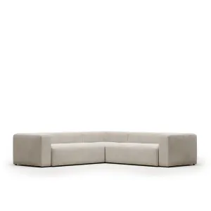 Blok 4 seater corner sofa in beige, 290 x 290 cm FSC Mix Credit by Kave Home, a Sofas for sale on Style Sourcebook