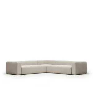 Blok 6 seater corner sofa in beige, 320 x 320 cm FSC Mix Credit by Kave Home, a Sofas for sale on Style Sourcebook