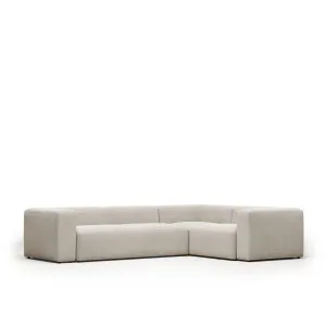 Blok 4 seater corner sofa in beige, 320 x 230 cm / 230 x 320 cm by Kave Home, a Sofas for sale on Style Sourcebook