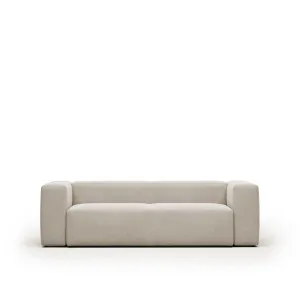 Blok 3 seater sofa in beige, 240 cm FSC Mix Credit by Kave Home, a Sofas for sale on Style Sourcebook