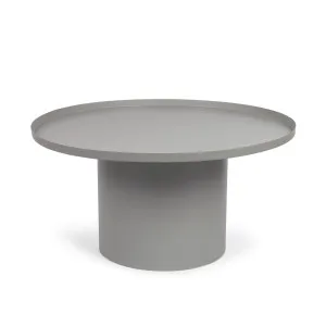 Fleksa round side table in grey metal Ø 72 cm by Kave Home, a Coffee Table for sale on Style Sourcebook