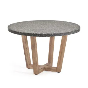 Shanelle round table for two in black terrazzo Ø 120 cm by Kave Home, a Tables for sale on Style Sourcebook