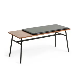 Carabel bench in steel and walnut veneer, 100 cm by Kave Home, a Benches for sale on Style Sourcebook