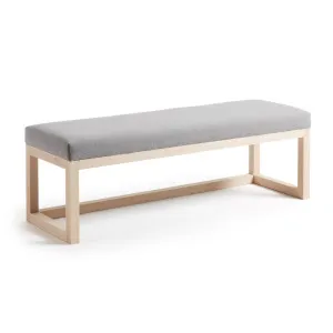 Grey Loya bench in solid beech wood 128 cm by Kave Home, a Benches for sale on Style Sourcebook