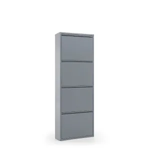 Shoe rack Ode 50 x 136 cm 4 doors metal grey by Kave Home, a Shoe Organisers for sale on Style Sourcebook