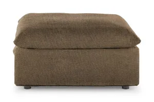 Santa Monica Ottoman, Linen Khaki, by Lounge Lovers by Lounge Lovers, a Ottomans for sale on Style Sourcebook