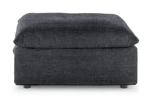 Santa Monica Ottoman, Linen Navy, by Lounge Lovers by Lounge Lovers, a Ottomans for sale on Style Sourcebook