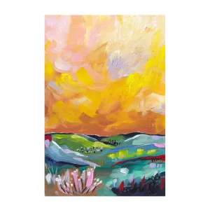 Moody Yellow Landscape , By Lia Nell by Gioia Wall Art, a Prints for sale on Style Sourcebook