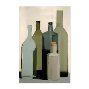 Green Bottles , By Treechild by Gioia Wall Art, a Prints for sale on Style Sourcebook