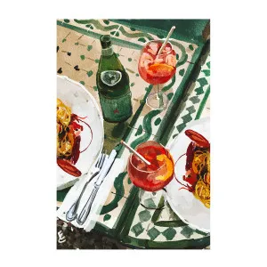 Frutti Di Mare & Aperol Spritz , By Ekaterina Zagorska by Gioia Wall Art, a Prints for sale on Style Sourcebook