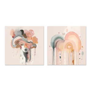 Rainbow Drizzle, Style A & B, Set Of 2 , By Bella Eve by Gioia Wall Art, a Prints for sale on Style Sourcebook