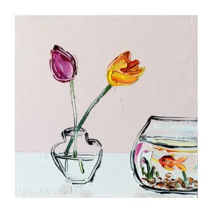 Goldfish And Tulips , By Angela Hawkey by Gioia Wall Art, a Prints for sale on Style Sourcebook