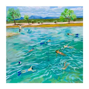 Swimming Party , By Eleanor Baker by Gioia Wall Art, a Prints for sale on Style Sourcebook