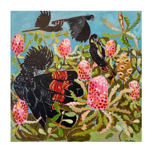 Birds And Banksias , By Julia Abbey by Gioia Wall Art, a Prints for sale on Style Sourcebook