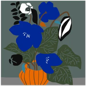 Cobalt Botanic, By Ophelia Pang by Gioia Wall Art, a Prints for sale on Style Sourcebook